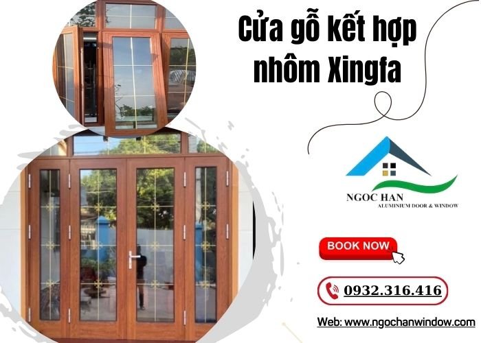 báo giá cửa gỗ kết hợp nhôm Xingfa