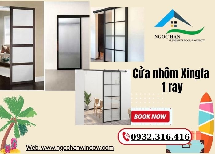 cửa nhôm Xingfa 1 ray