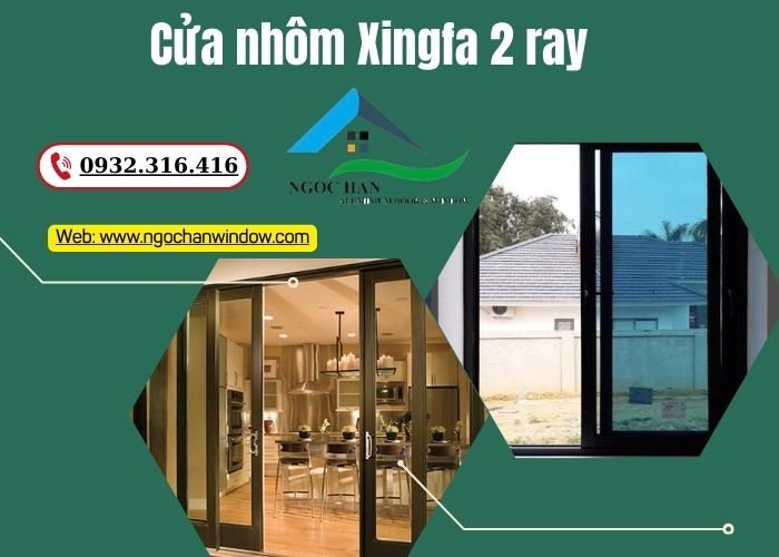 giá cửa nhôm Xingfa 2 ray