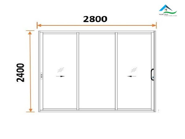 cửa nhôm Xingfa 3 ray