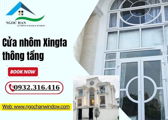 giá cửa nhôm Xingfa thông tầng