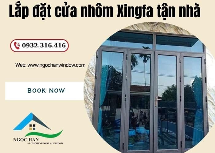 lắp đặt cửa nhôm Xingfa tận nhà