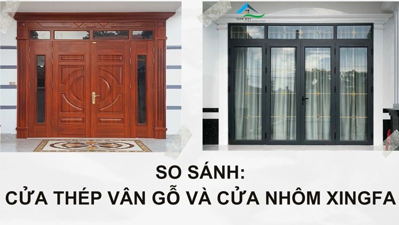 cửa nhôm Xingfa so với cửa gỗ