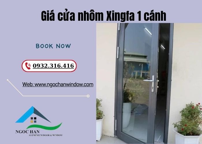 giá cửa nhôm Xingfa 1 cánh