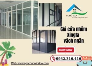 giá cửa nhôm Xingfa vách ngăn