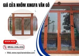 giá cửa nhôm Xingfa vân gỗ